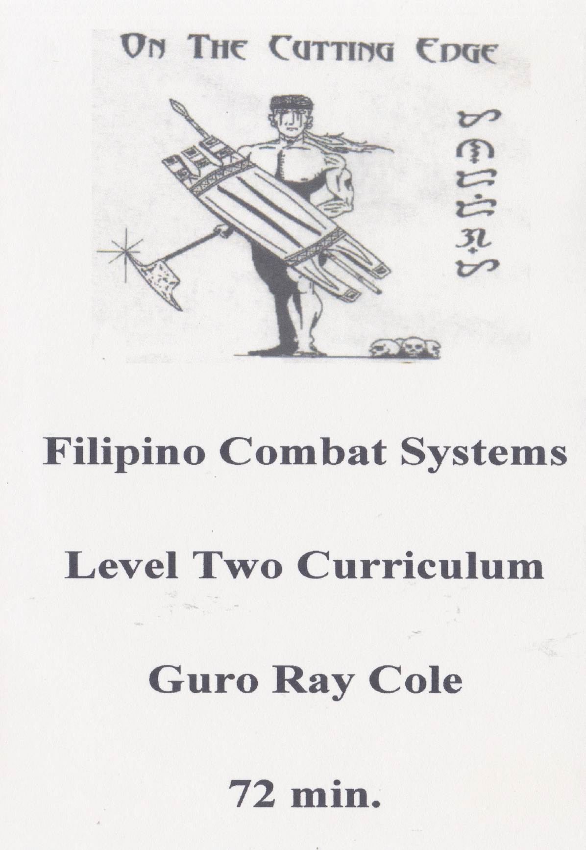 Filipino Combat Systems Level 2 Curriculum DVD by Ray Cole (Preowned)