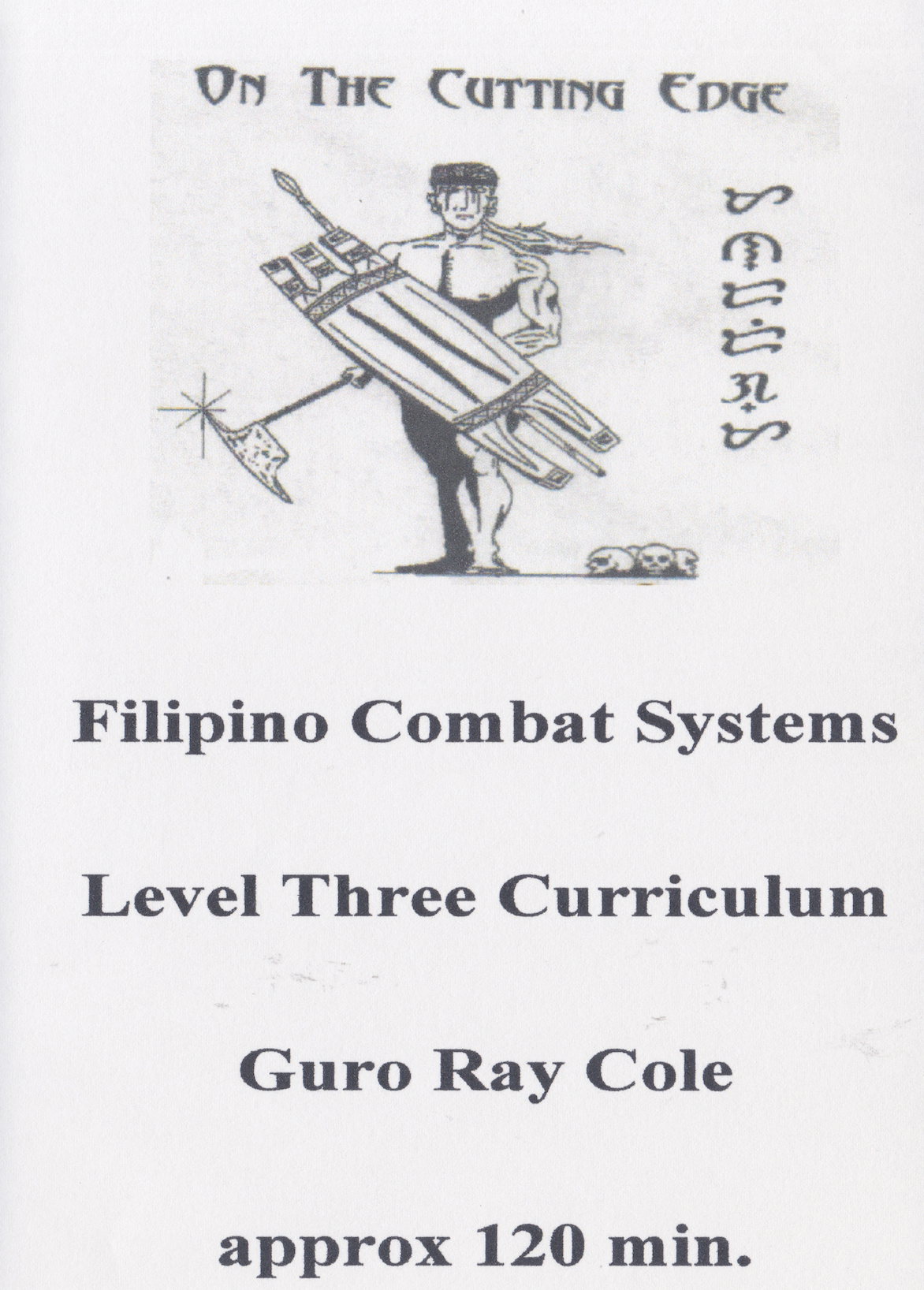 Filipino Combat Systems Level 3 Curriculum DVD by Ray Cole (Preowned)