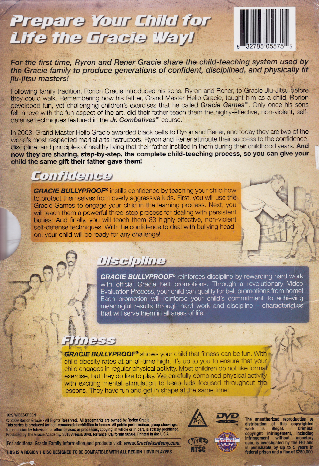 Paquete de DVD Gracie Bullyproof 11 de Gracie Academy (usado)