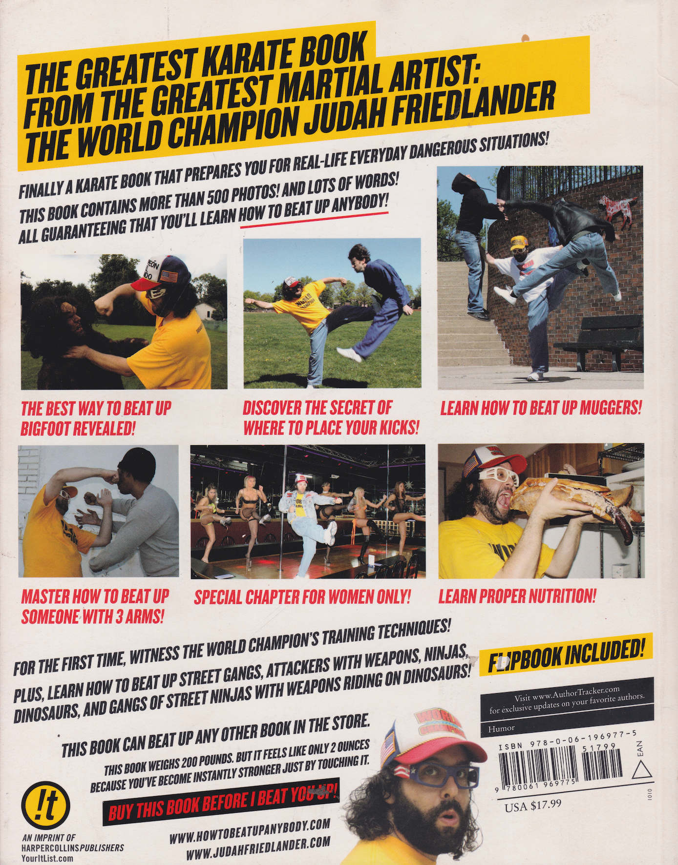 How to Beat Up Anybody: An Instructional and Inspirational Karate Book by Judah Friedlander (Preowned)