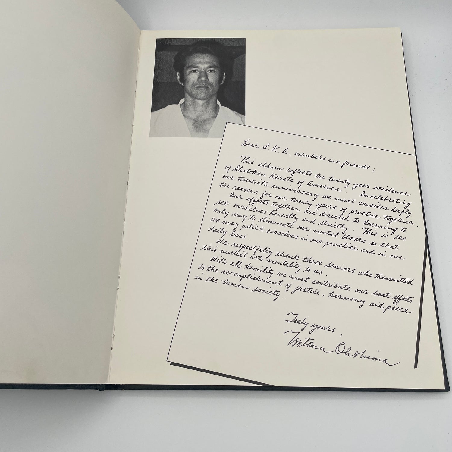 Shotokan Karate of America: The First Twenty Years Book by Tsutomu Ohshima (SIGNED) (Preowned)