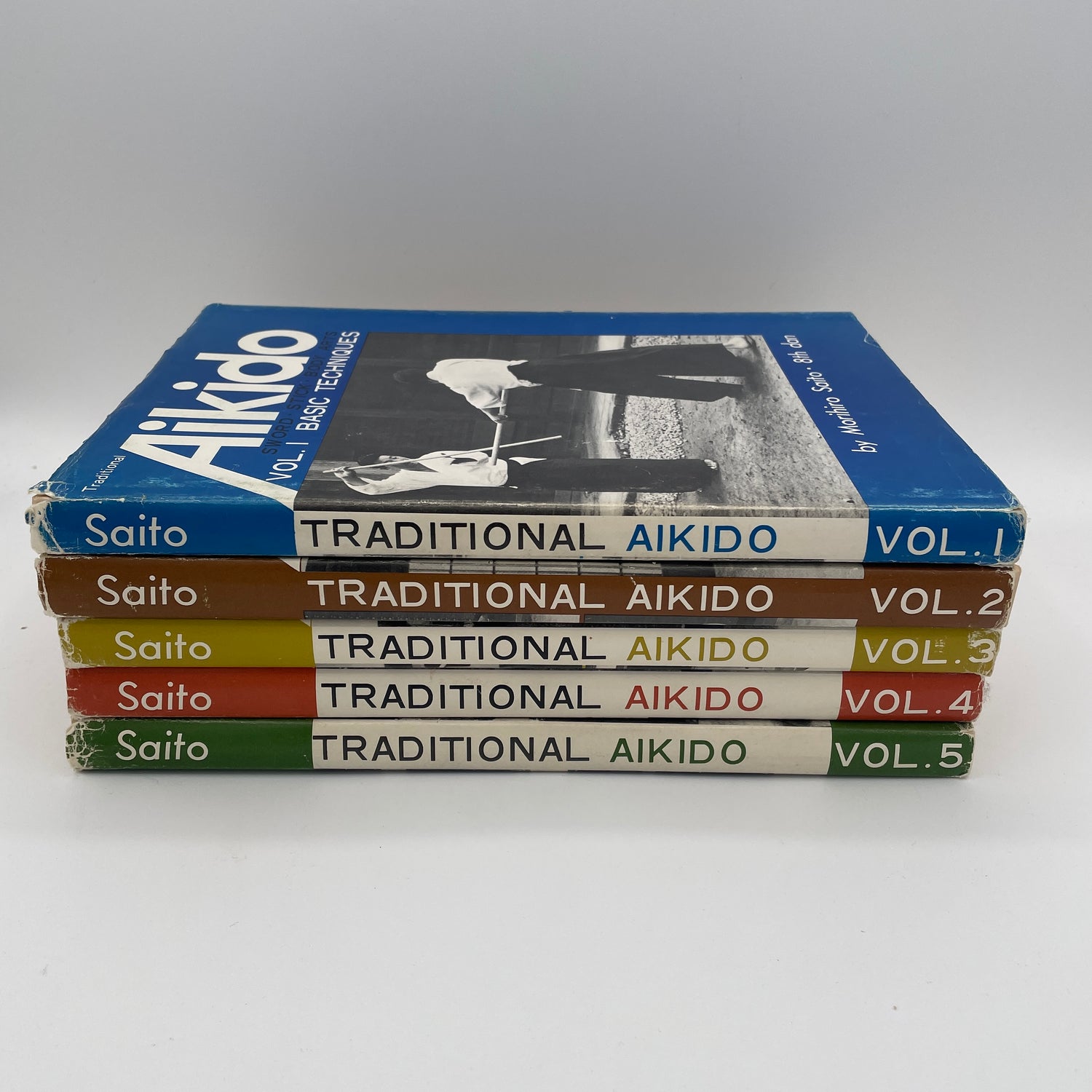 Traditional Aikido 5 Book Set with Morihiro Saito (Hardcover)(Preowned)