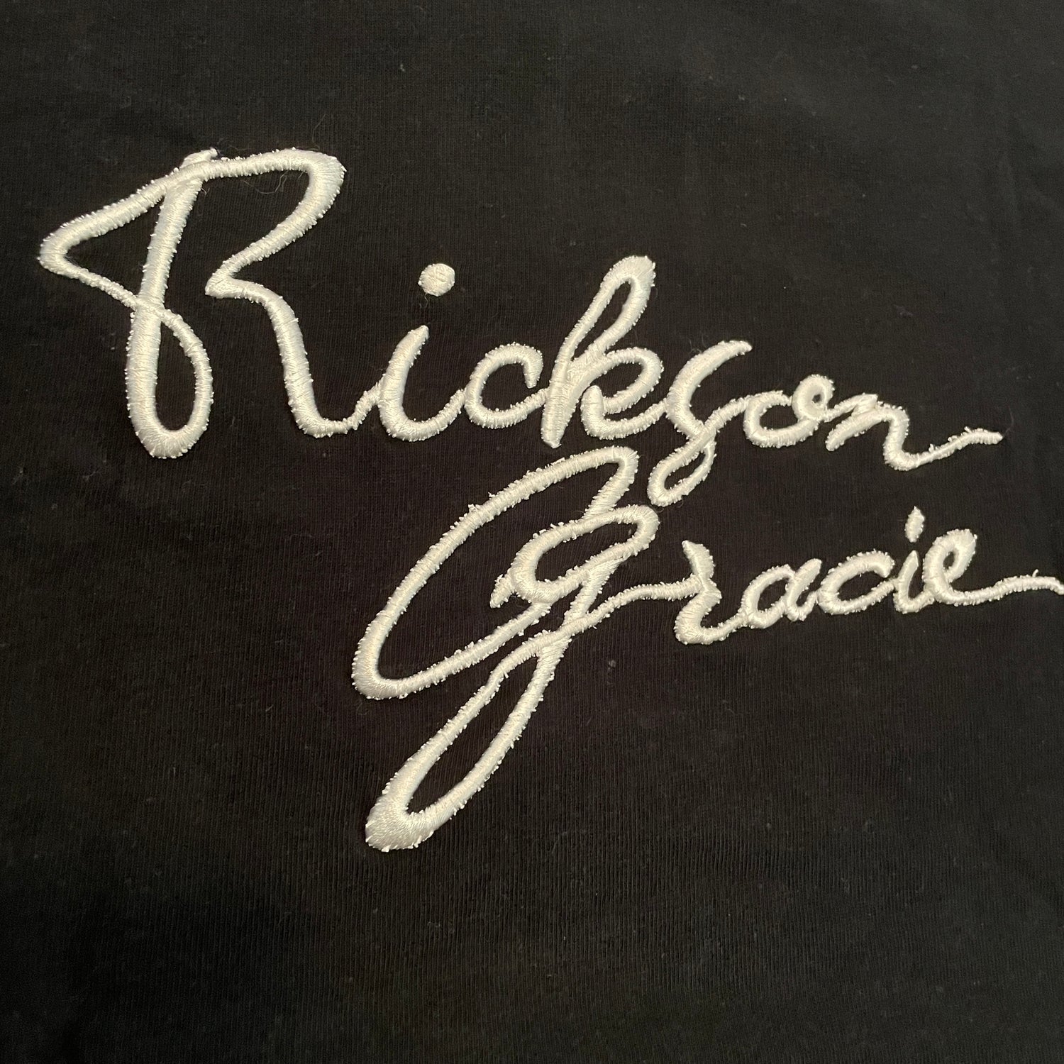 Rickson Gracie Embroidered Signature T-Shirt (Size Medium) (Preowned)