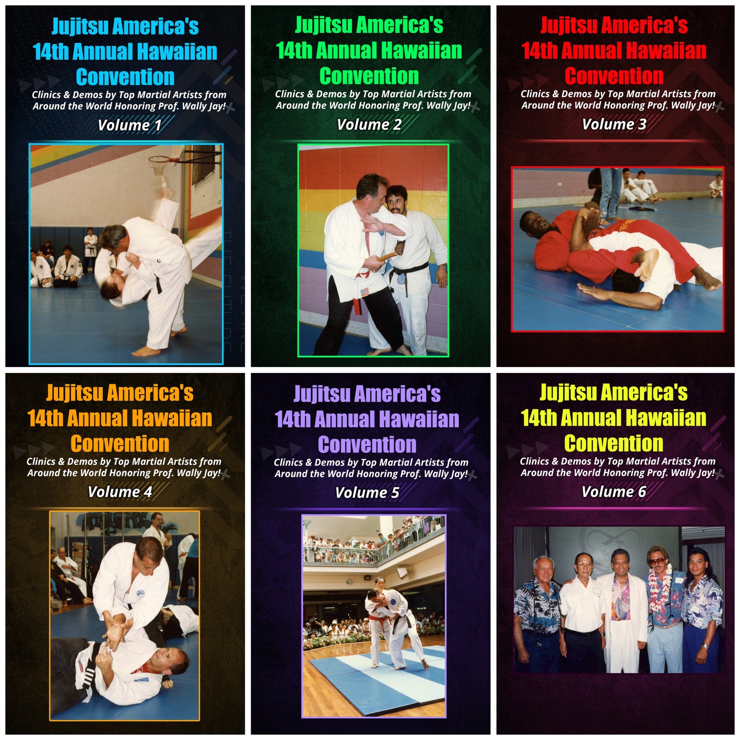 Jujitsu America Hawaiian Convention 6 DVD Set with Wally Jay, Willy Cahill, James DeMile