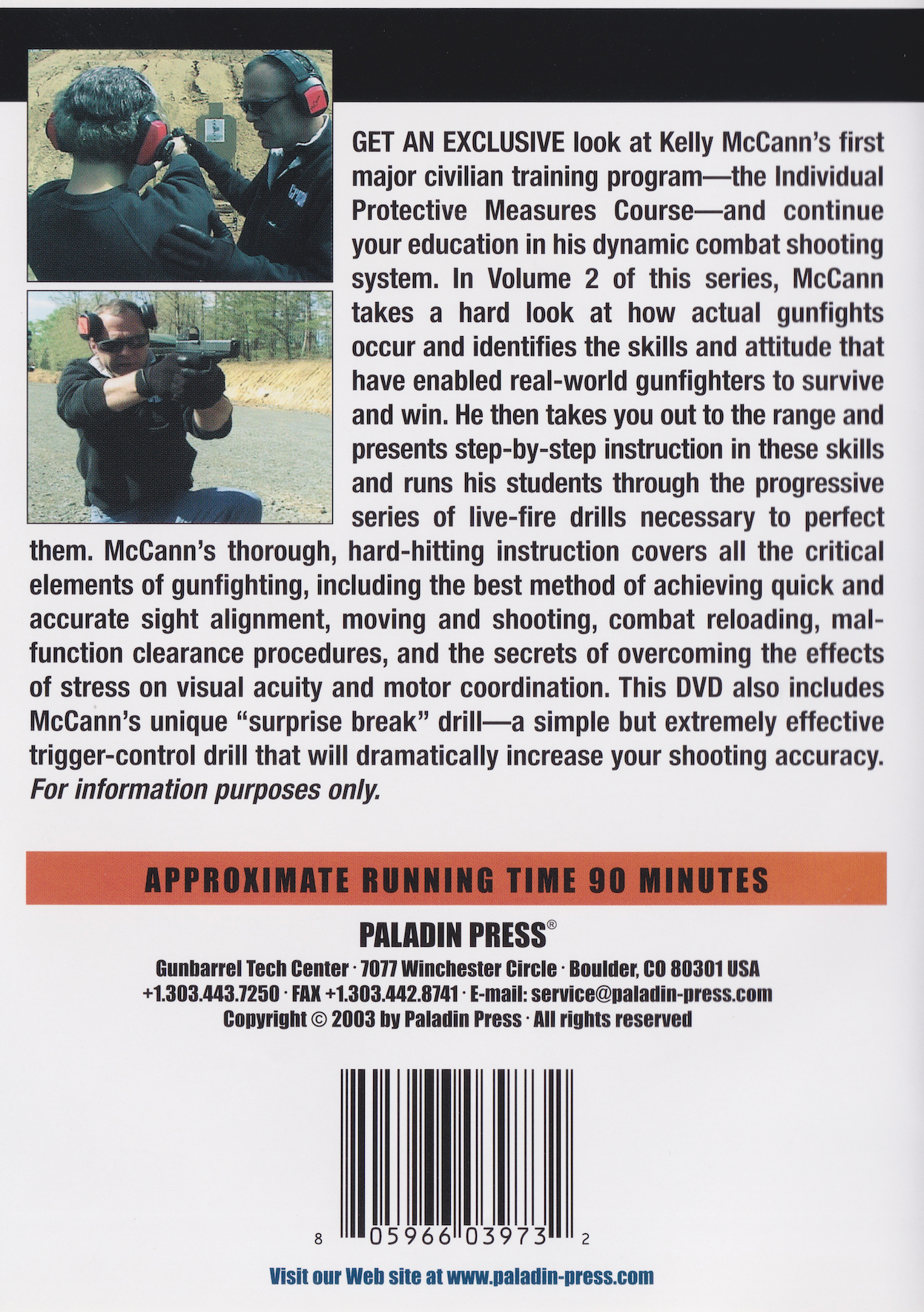 Inside the Crucible DVD 2 Combat Shooting Realties with Kelly McCann