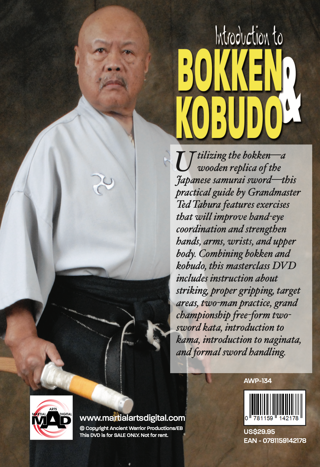 Intro to Bokken & Kobudo DVD by Ted Tabura