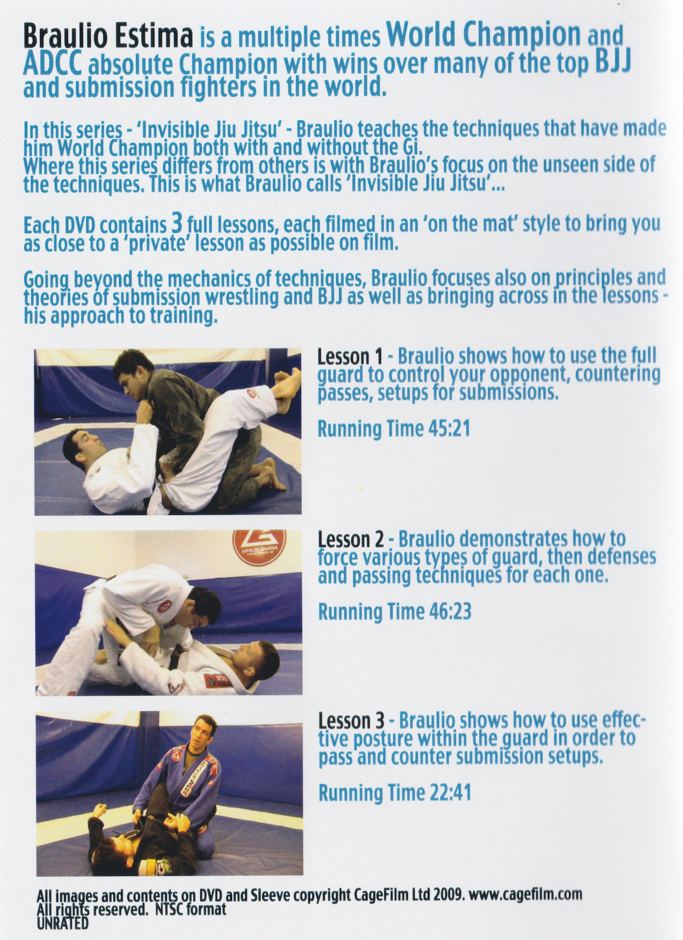 Invisible Jiu Jitsu: Guard Control DVD by Braulio Estima (Preowned)