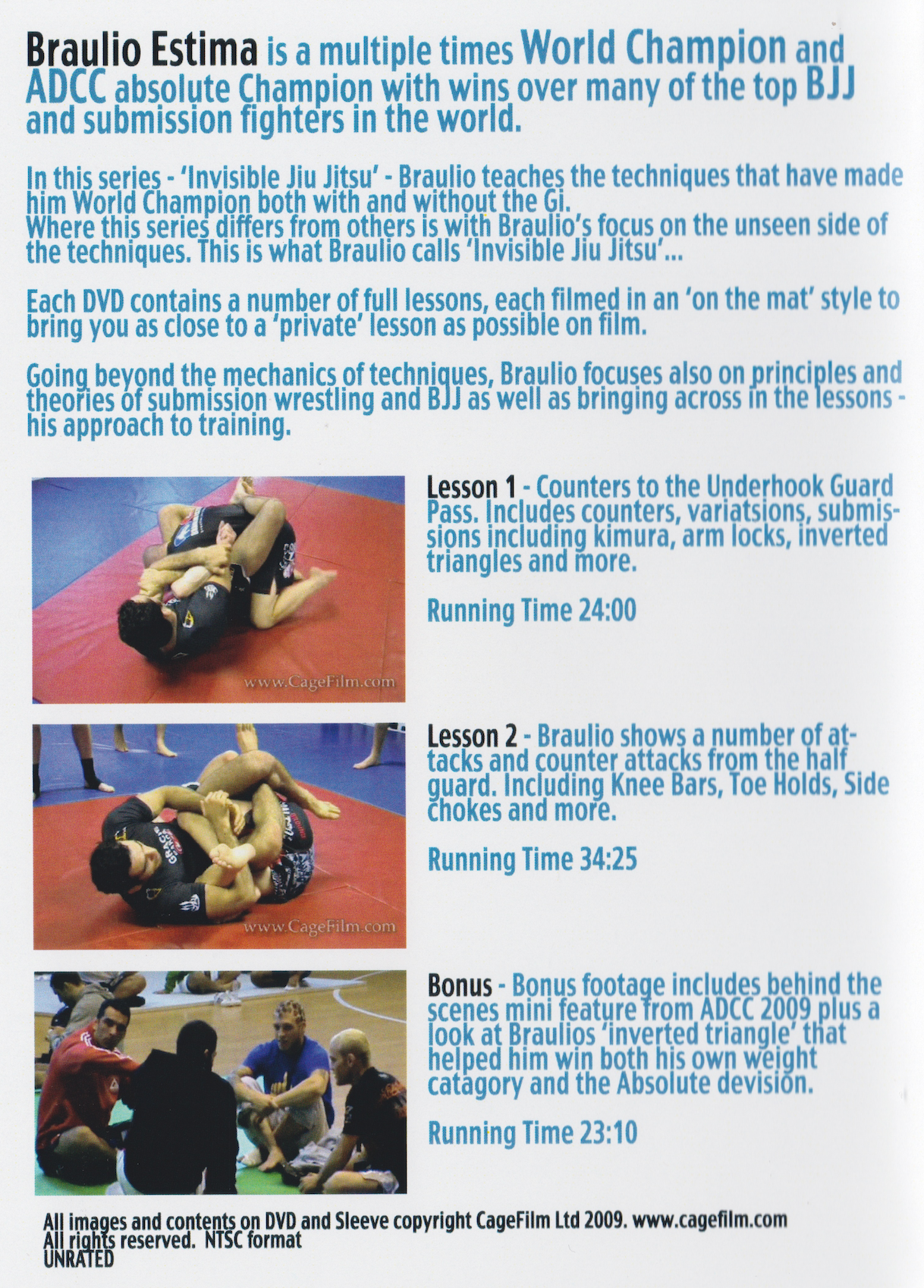 Invisible Jiu Jitsu: Nogi Vol 1 DVD by Braulio Estima (Preowned)