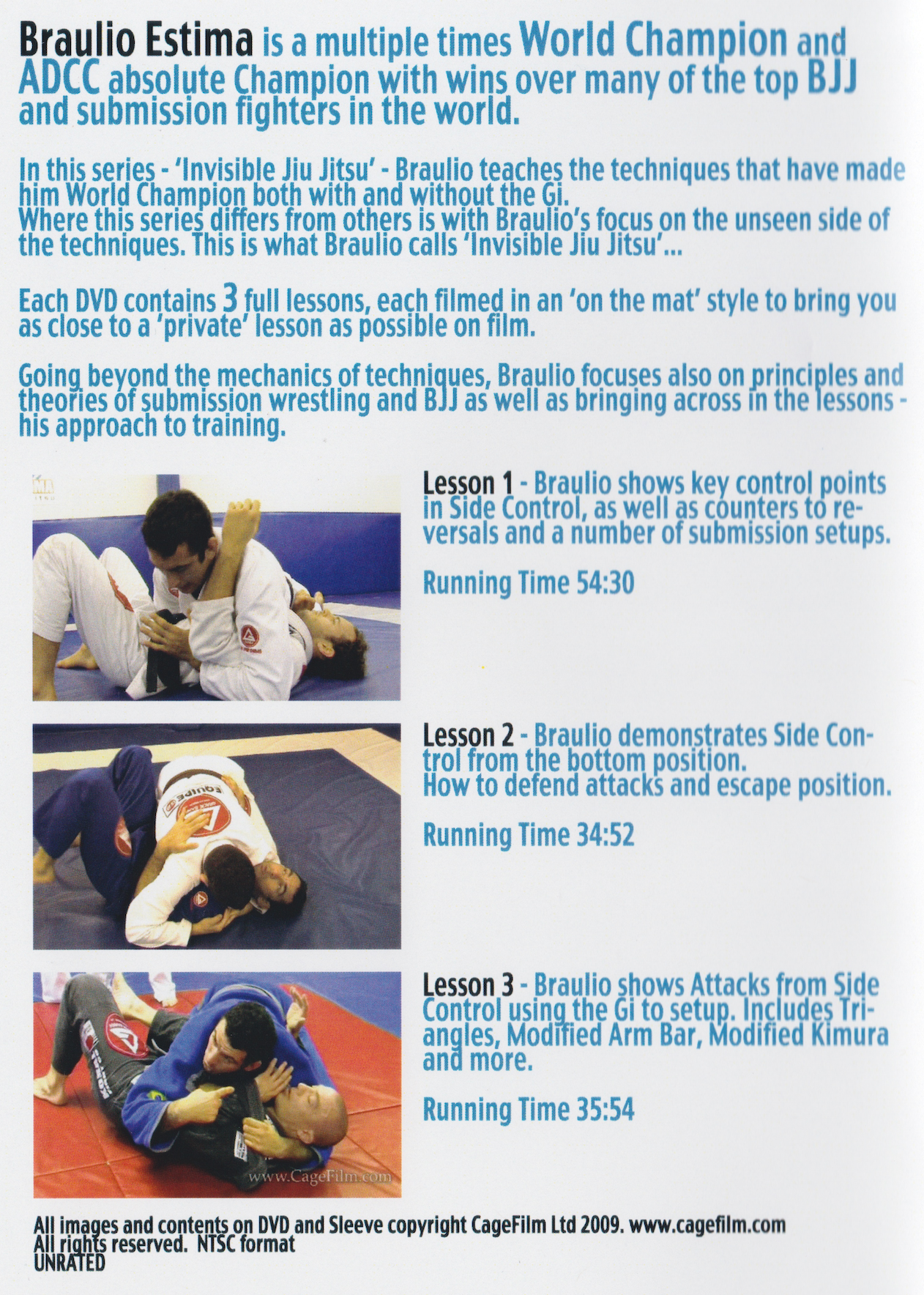 Invisible Jiu Jitsu: Side Control DVD by Braulio Estima (Preowned)