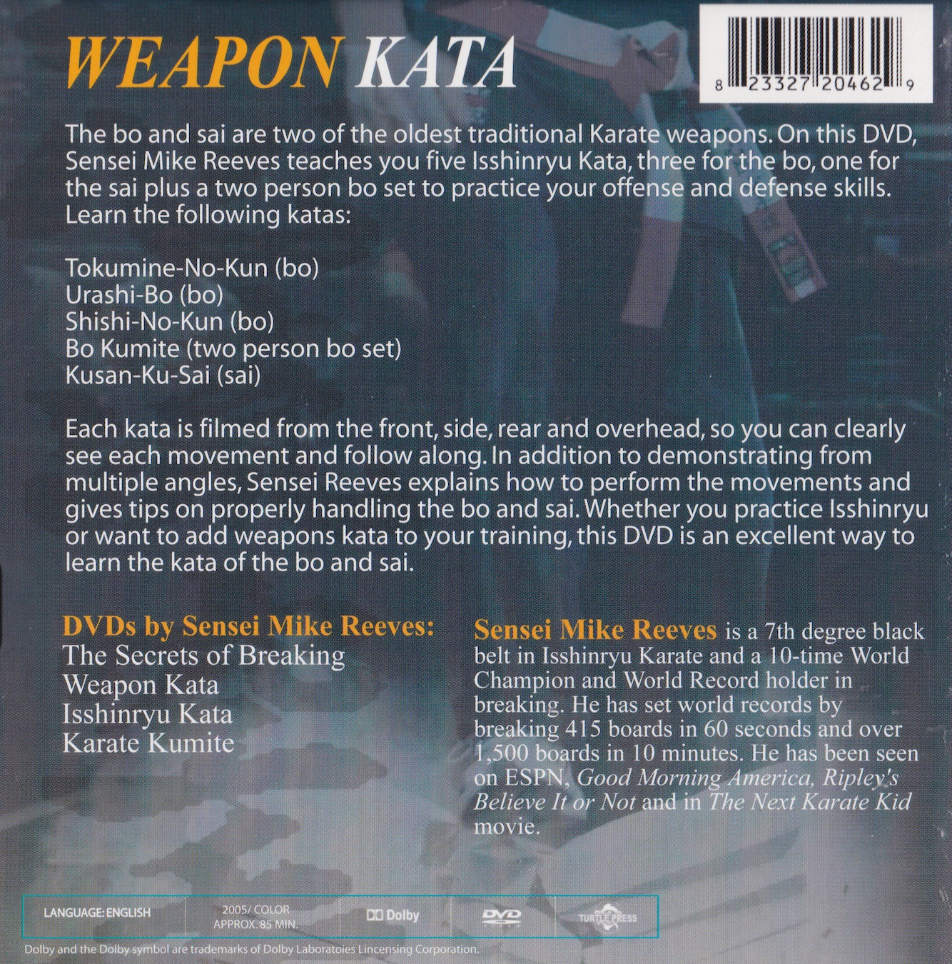 Isshin Ryu Weapon Kata: Bo and Sai DVD by Mike Reeves