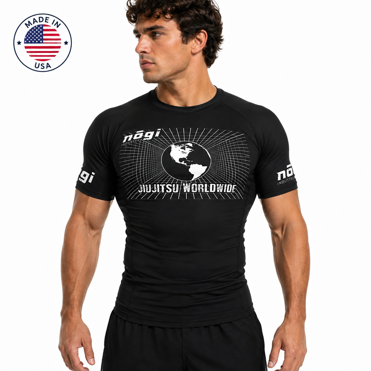 Jiujitsu Worldwide Short Sleeve Rash Guard by Nogi Industries - Made in USA