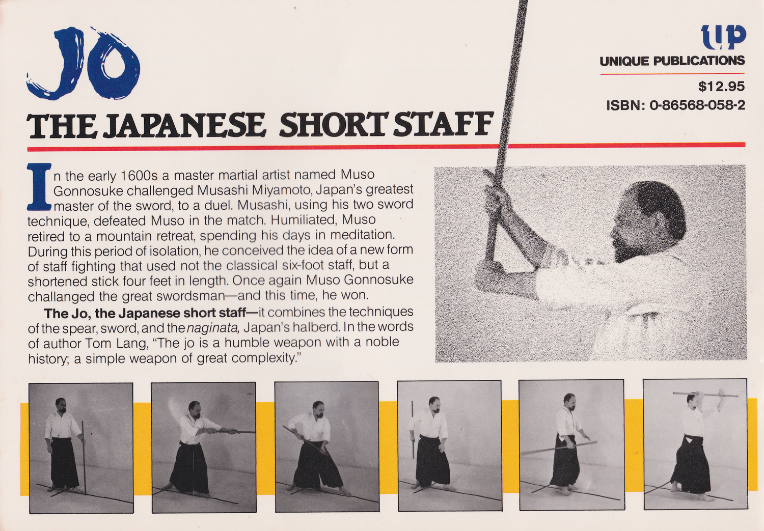 Jo: The Japanese Short Staff Book by Dan Zier & Tom Lang (Preowned)