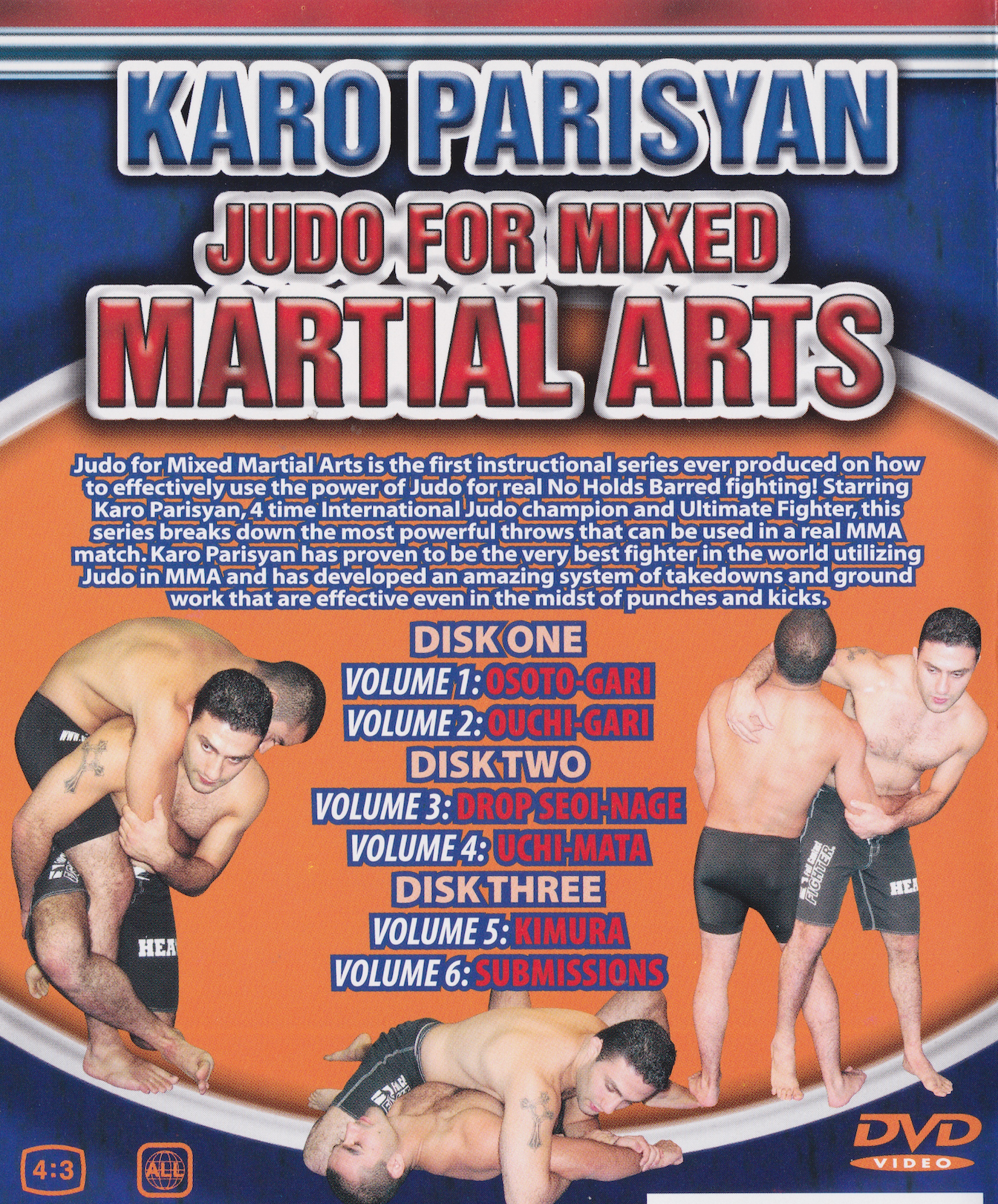Judo for Mixed Martial Arts 3 DVD Set by Karo Parysian (Preowned)