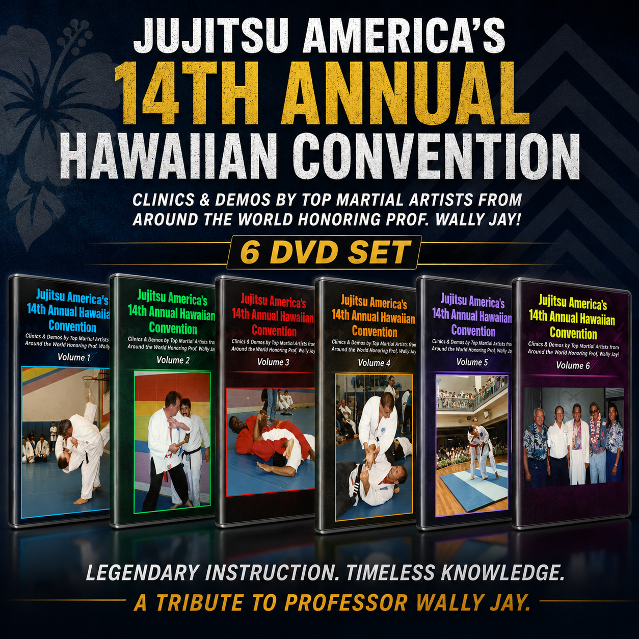 Jujitsu America Hawaiian Convention 6 DVD Set with Wally Jay, Willy Cahill, James DeMile