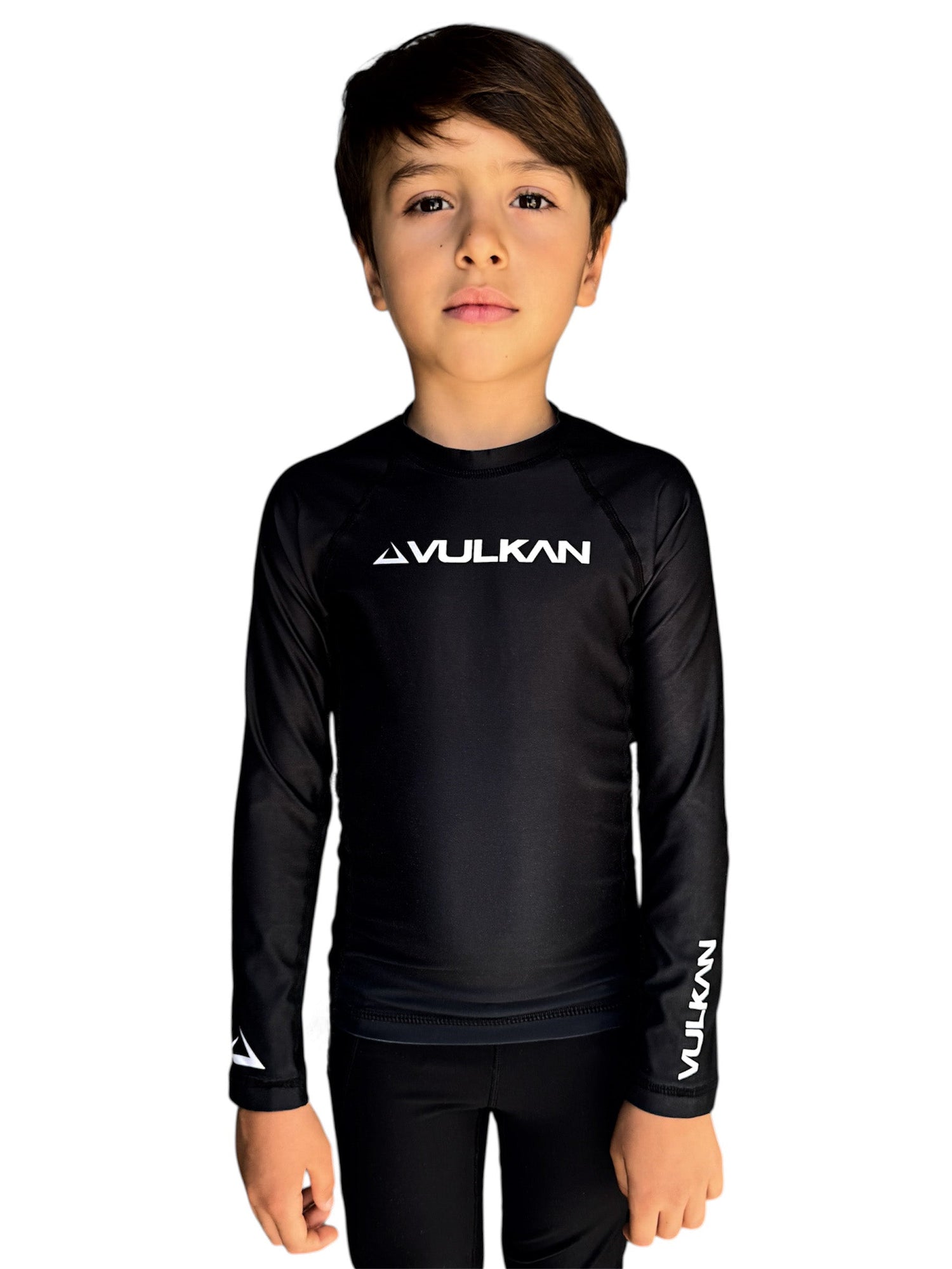 Kids BLACKSHIELD Rashguard Long/Sleeve BLACK by Vulkan
