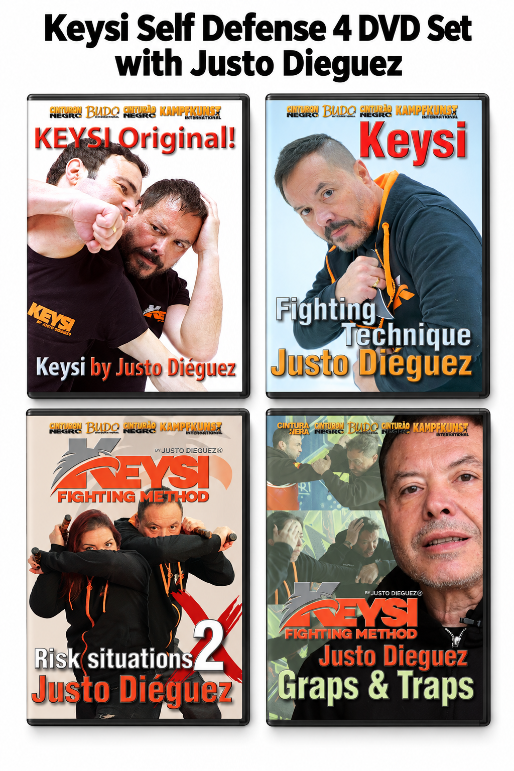 Keysi Self Defense 4 DVD Set with Justo Dieguez