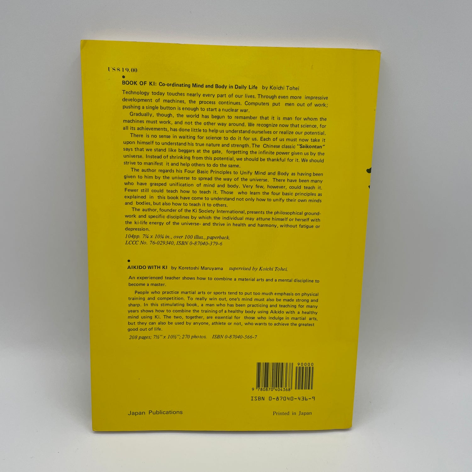 Ki in Daily Life Book by Koichi Tohei (1st Edition) (Preowned)