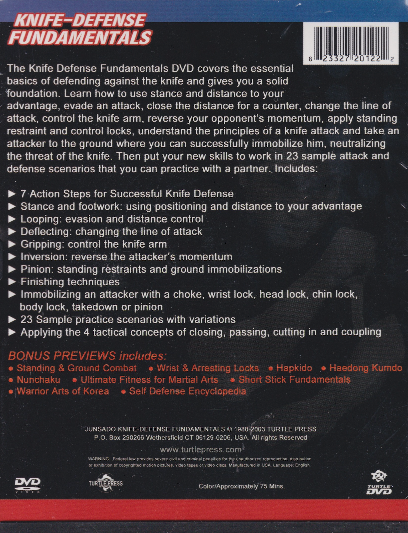 Knife Defense Fundamentals DVD by Sang Kim (Preowned)