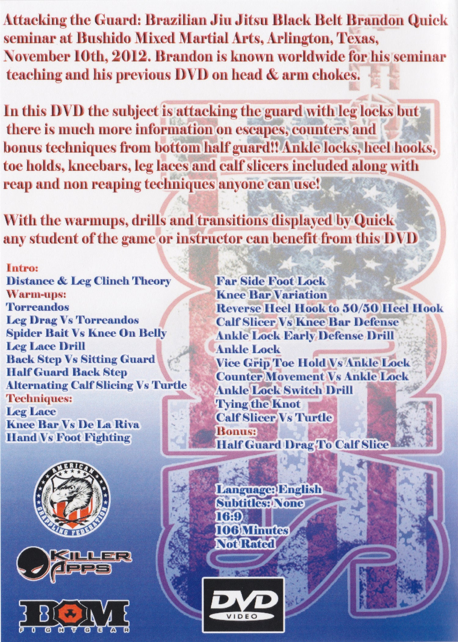 Leglocks DVD by Brandon Quick (Preowned)