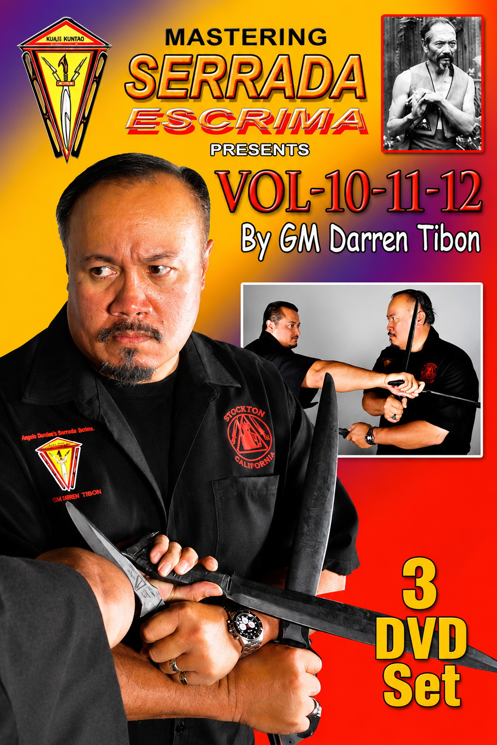 Mastering Serrada Escrima 3 DVD Set (Vol 10-12) by Darren Tibon