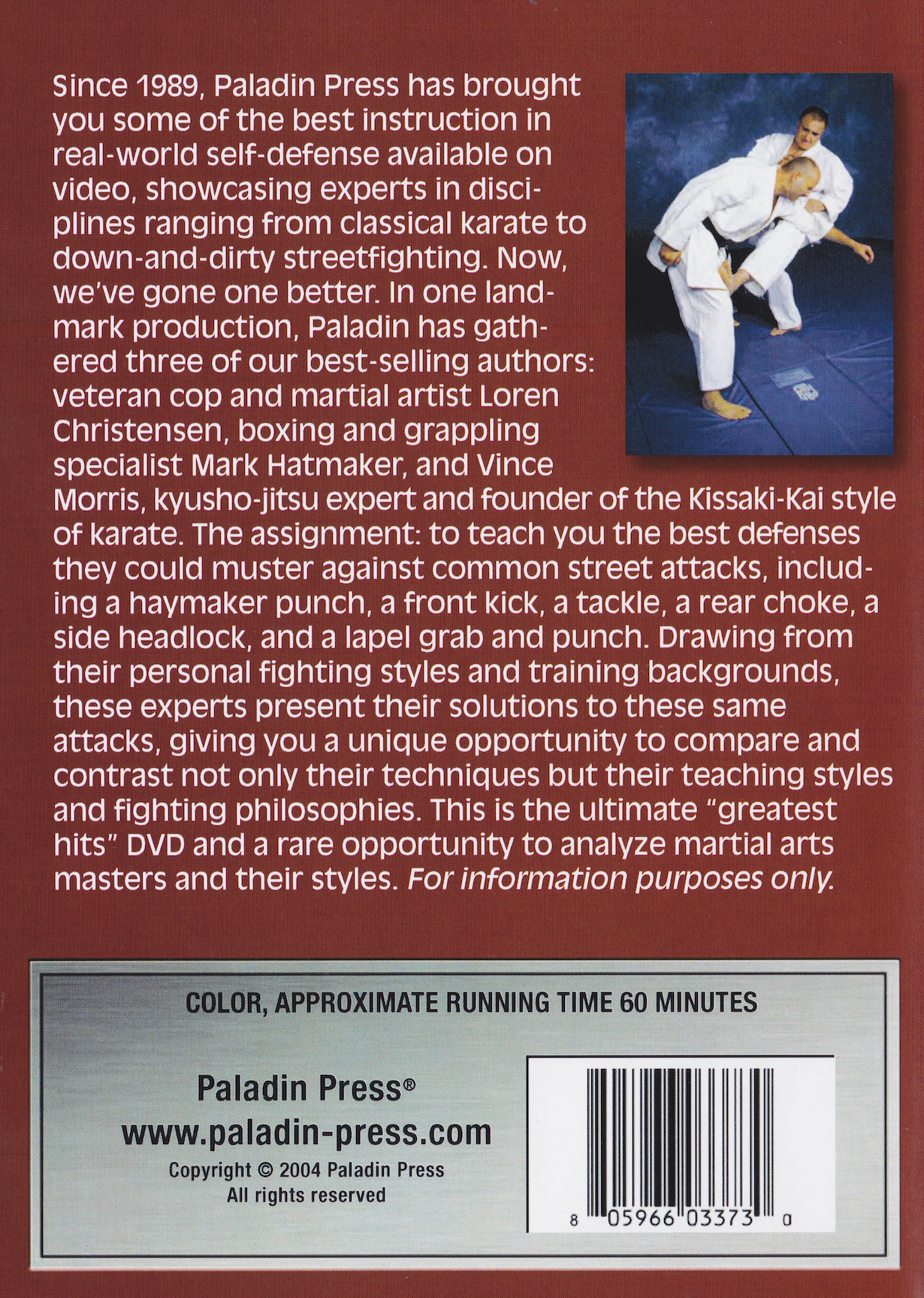 Masters & Styles: A Comparative Analysis of Self-Defense Technique DVD with Loren Christensen, Mark Hatmaker & Vince Morris