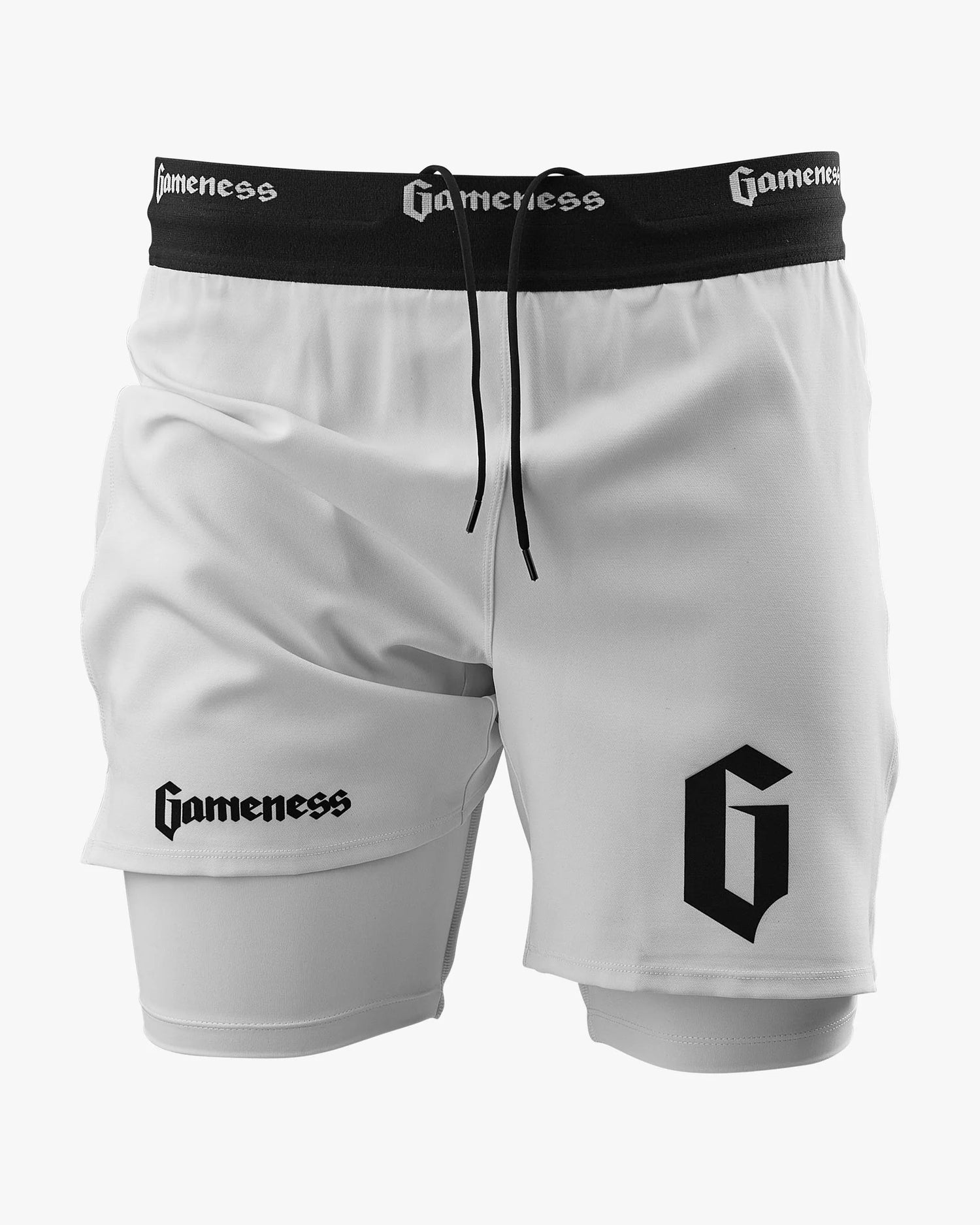 Men's Lined Pro Grappling Short by Gameness (White)