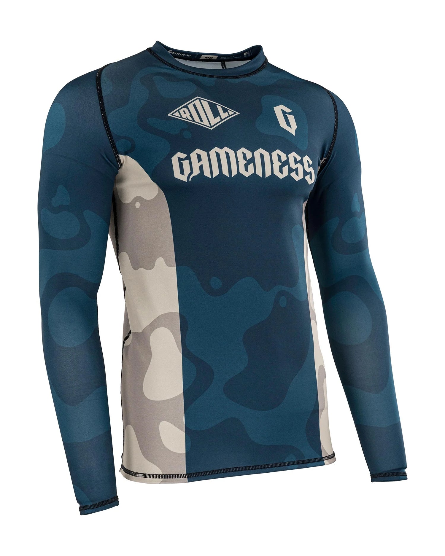Mens Meeting Of The Waters Long Sleeve Rash Guard by Gameness