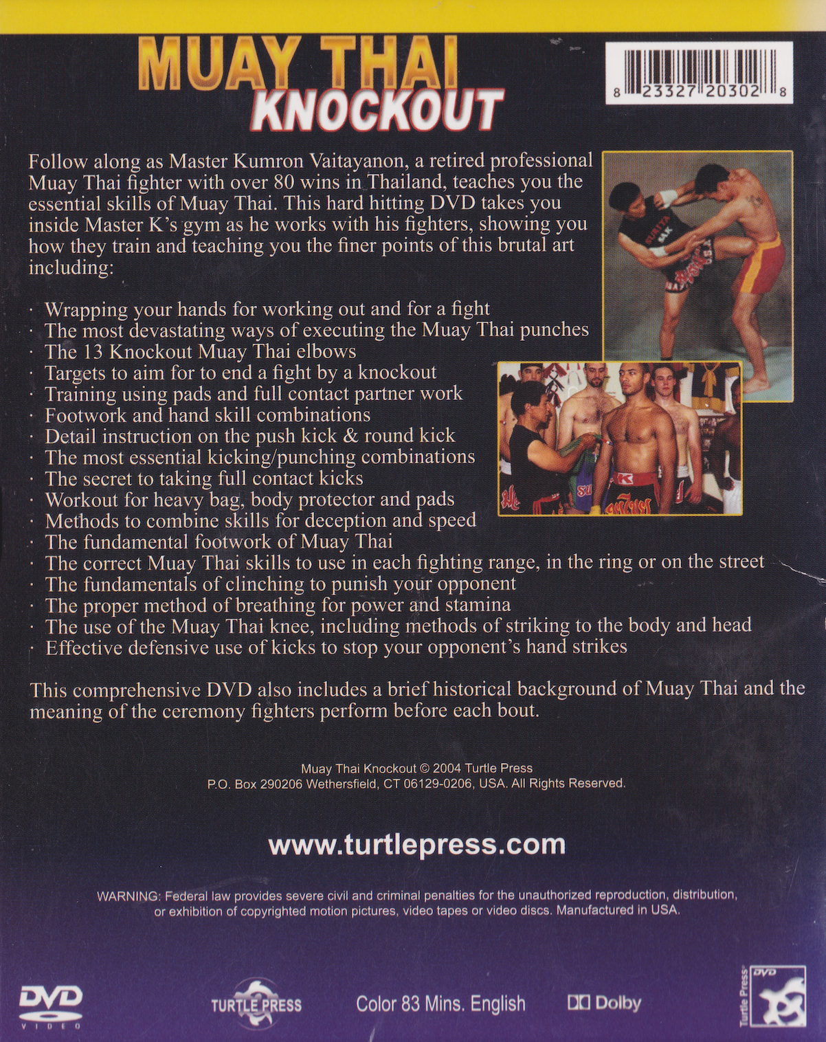 Muay Thai Knockout DVD by Kumron Vaitayanon