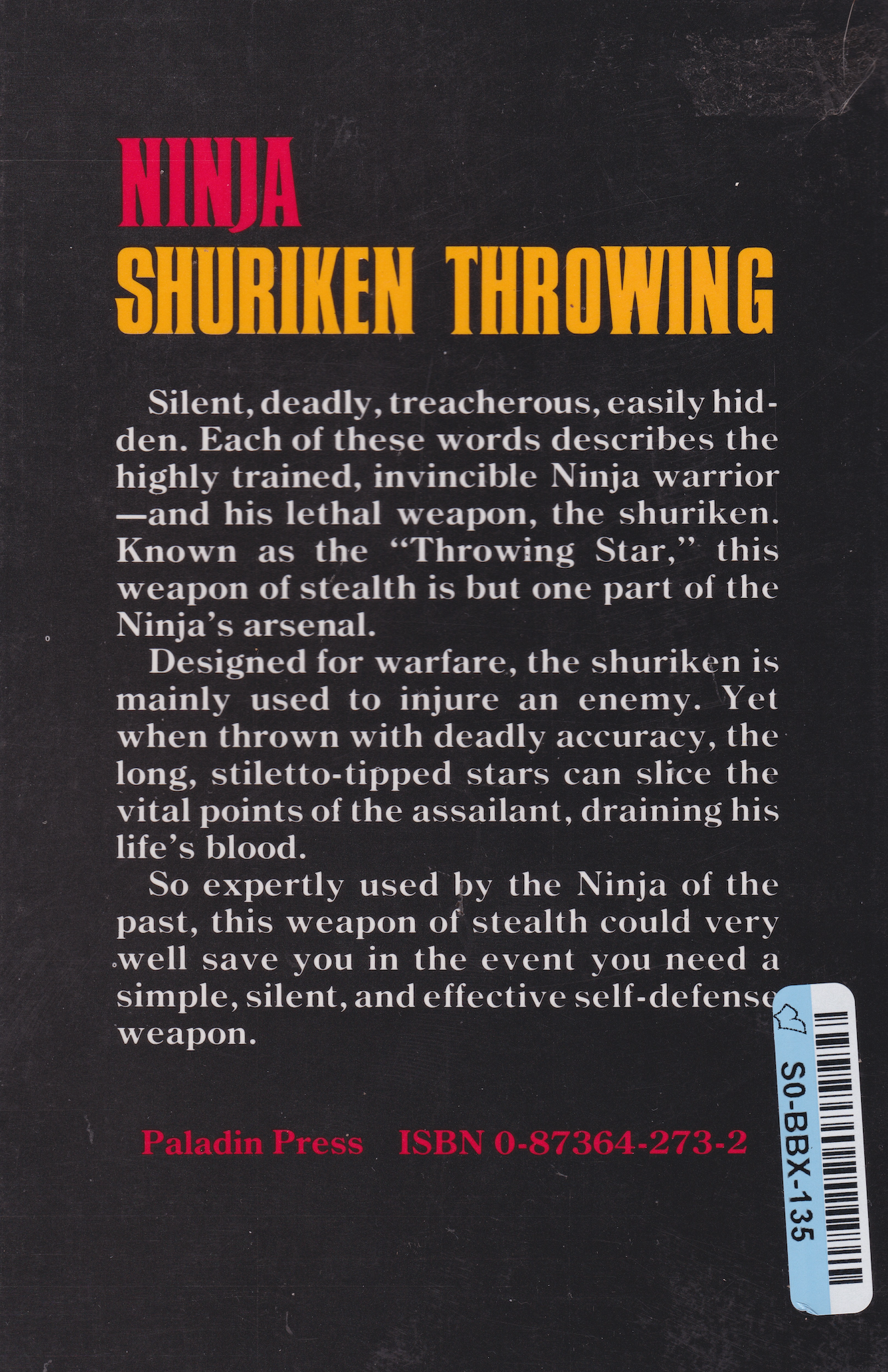 Ninja Shuriken Throwing: The Weapon of Stealth Book by Sid Campbell (Preowned)