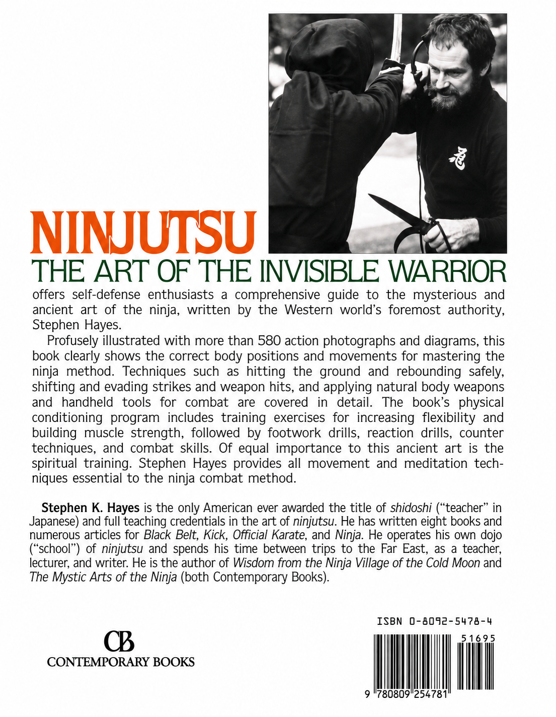 Ninjutsu: The Art of the Invisible Warrior Book by Stephen Hayes (Preowned)