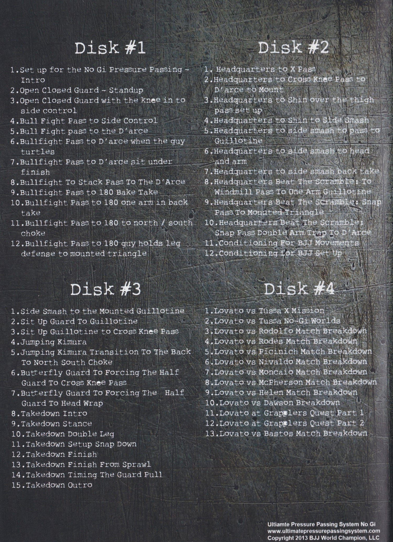 Nogi Pressure Passing 4 DVD Set by Rafael Lovato Jr (Preowned)