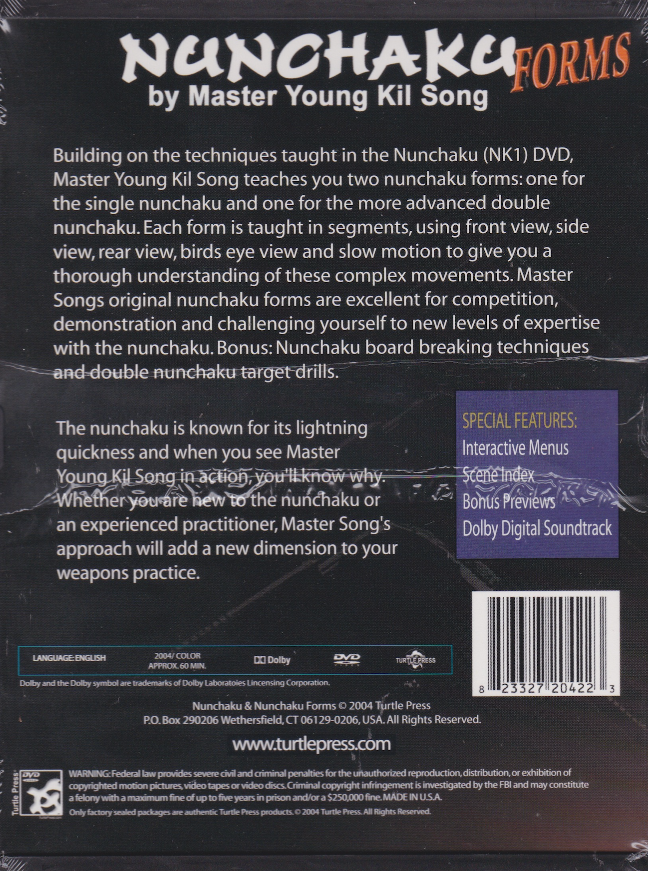 Nunchaku Forms DVD by Young Kil Song (Preowned)