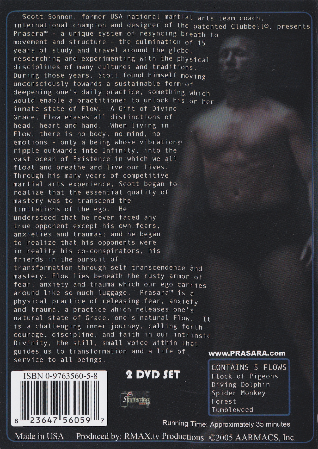 PRASARA Flow Without Thought 2 DVD Set by Scott Sonnon (Preowned)