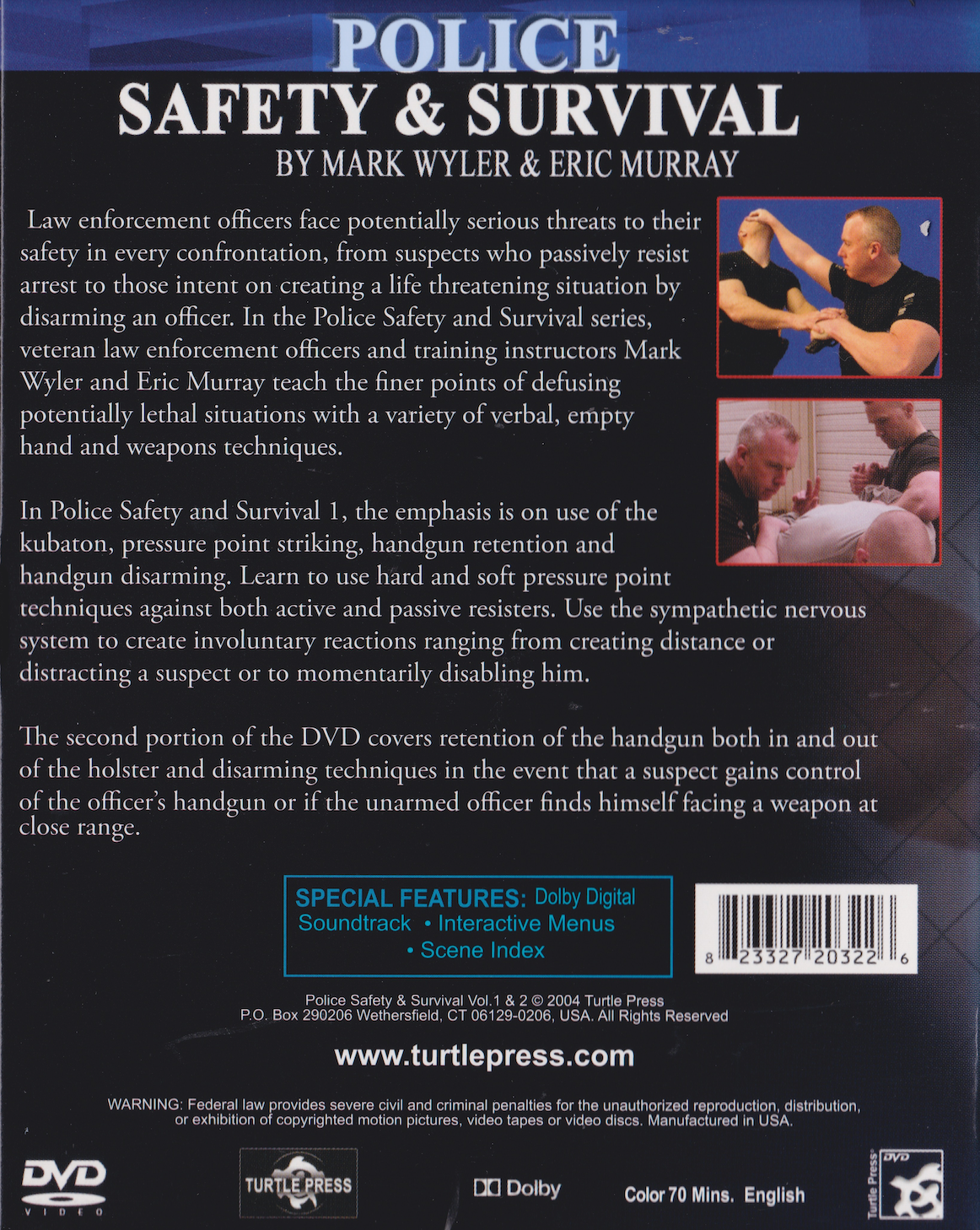 Police Safety and Survival Vol 1 DVD by Eric Murray & Mark Wyler