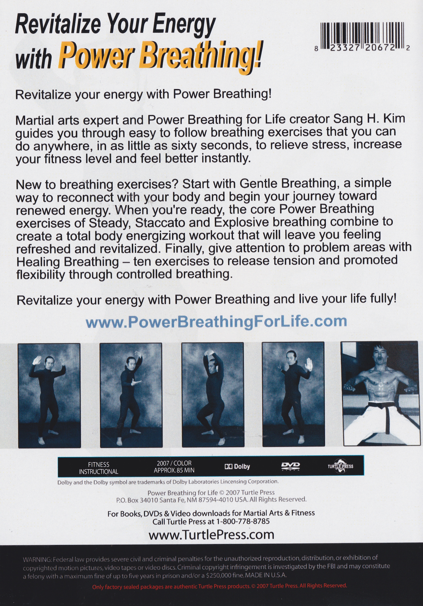 Power Breathing for Life DVD by Sang Kim