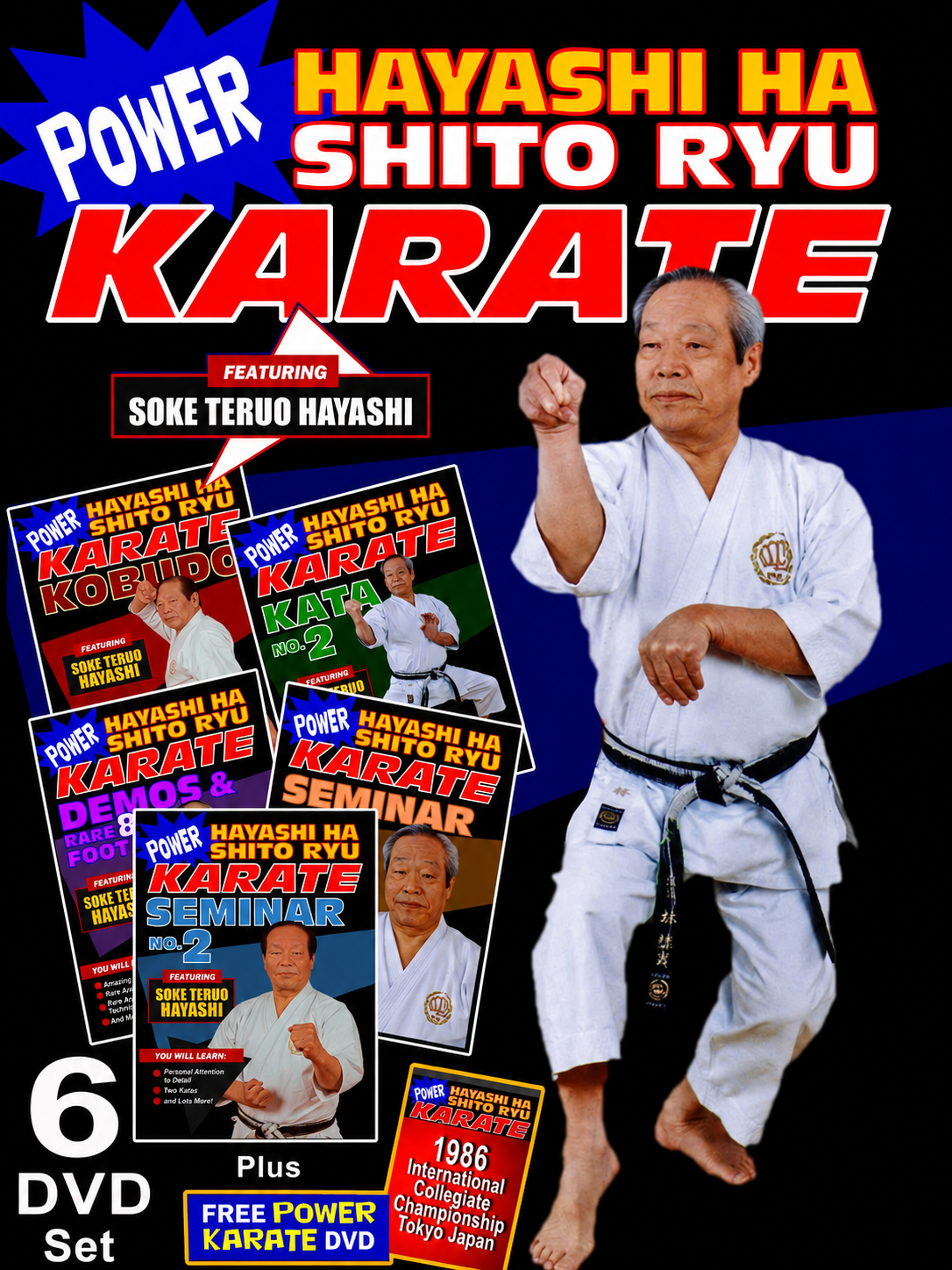 Power Karate Hayashi Ha Shito Ryu Kobudo 7 DVD Set