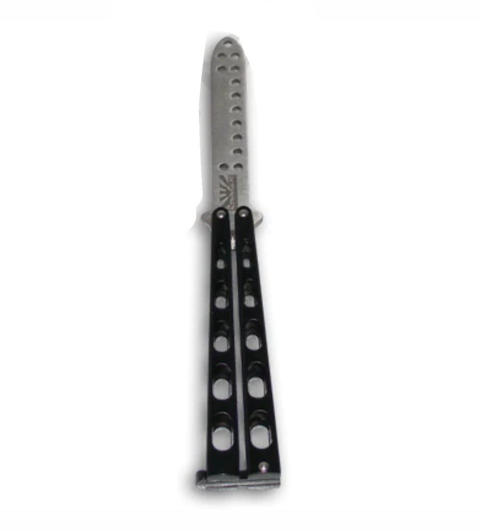 Practice Balisong Butterfly Knife Gloss Black by Ronin Gear