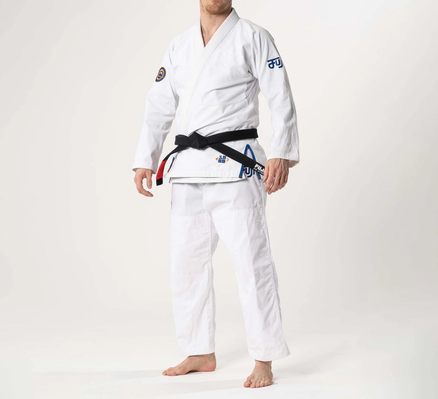 Flow-Tech BJJ Gi White/Navy/Orange by Fuji