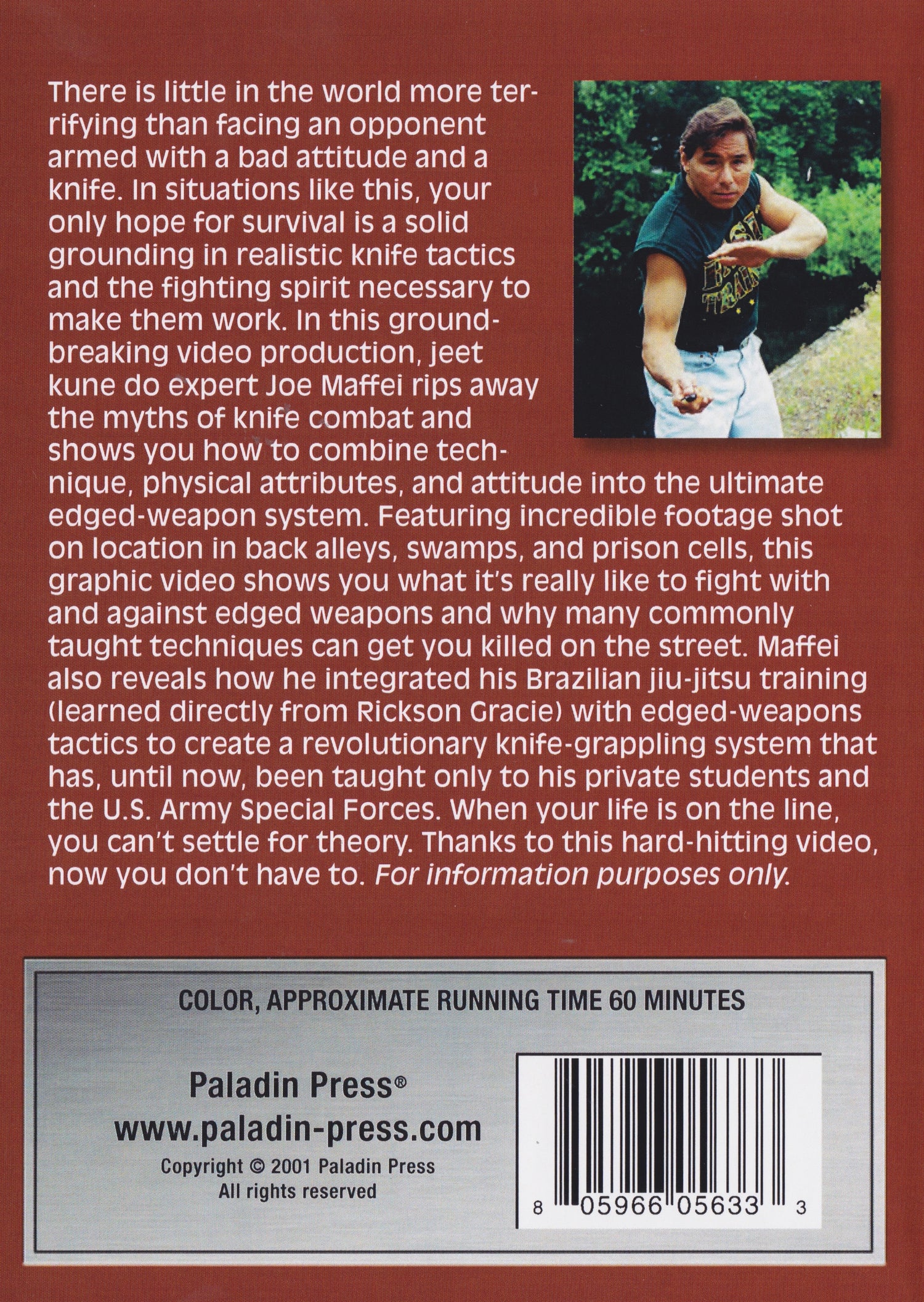 Reality of Edged Weapons: Life-Saving Tactics for Fighting with & Against Edged Weapons with Joe Maffei