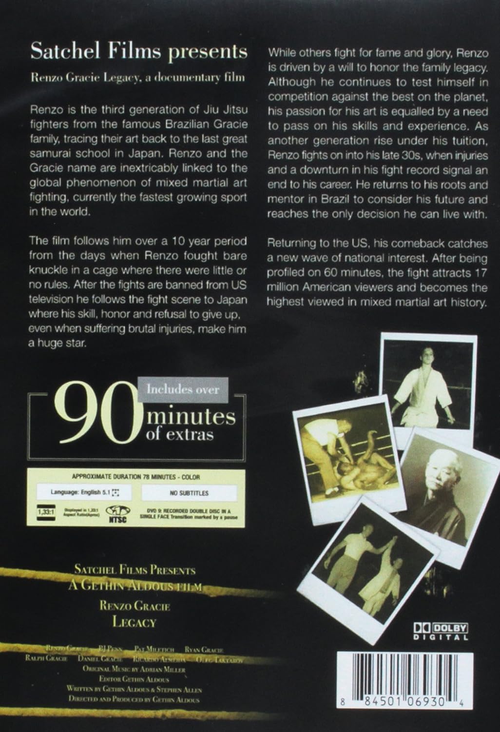 Renzo Gracie Legacy DVD (Preowned)