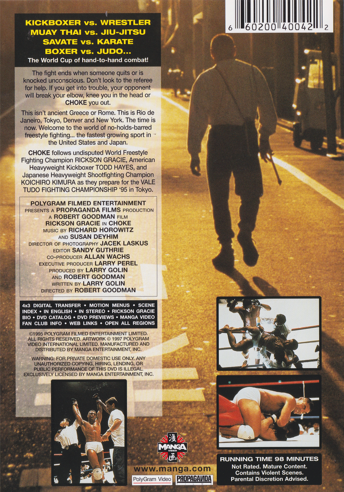 Rickson Gracie: Choke DVD (seminuevo)