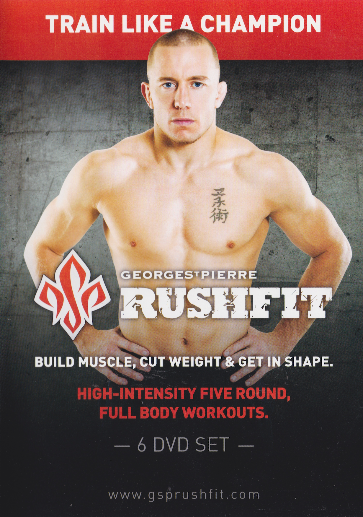 Rushfit Workout Fitness 6 DVD Set with Georges St Pierre (Preowned)