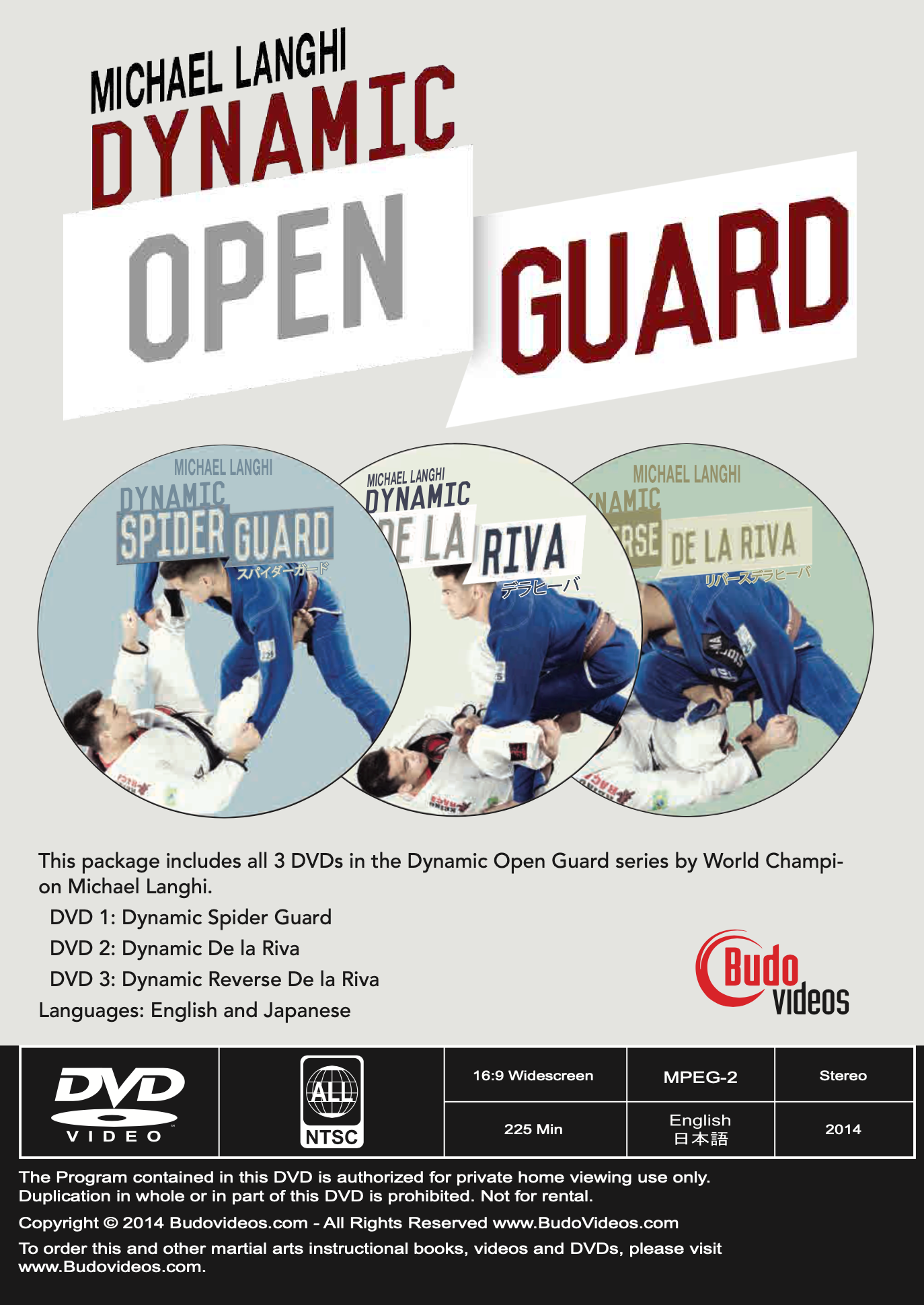 Juego de DVD Dynamic Open Guard 3 de Michael Langhi