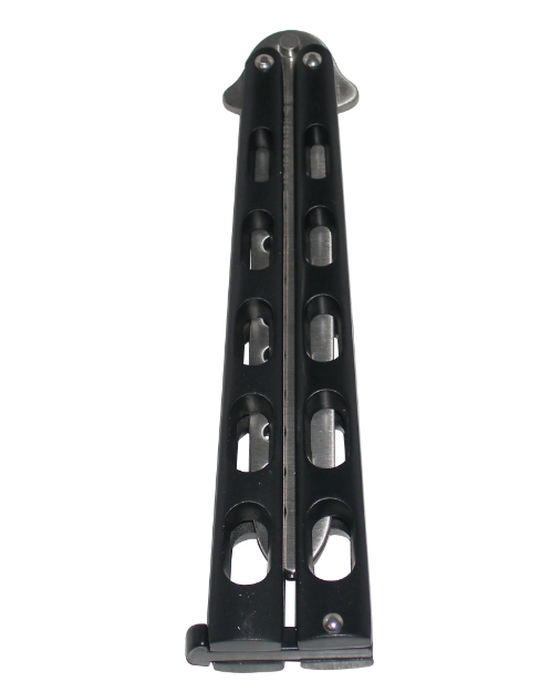 Practice Balisong Butterfly Knife Gloss Black by Ronin Gear