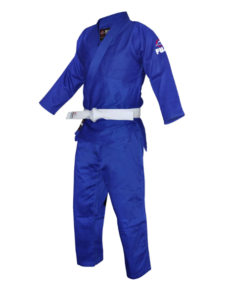 Single Weave Judo Gi - by Fuji (White, Blue)