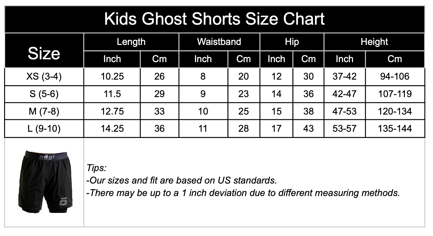 KIDS Ghost Premium Lined Grappling Shorts - Obsidian Black
