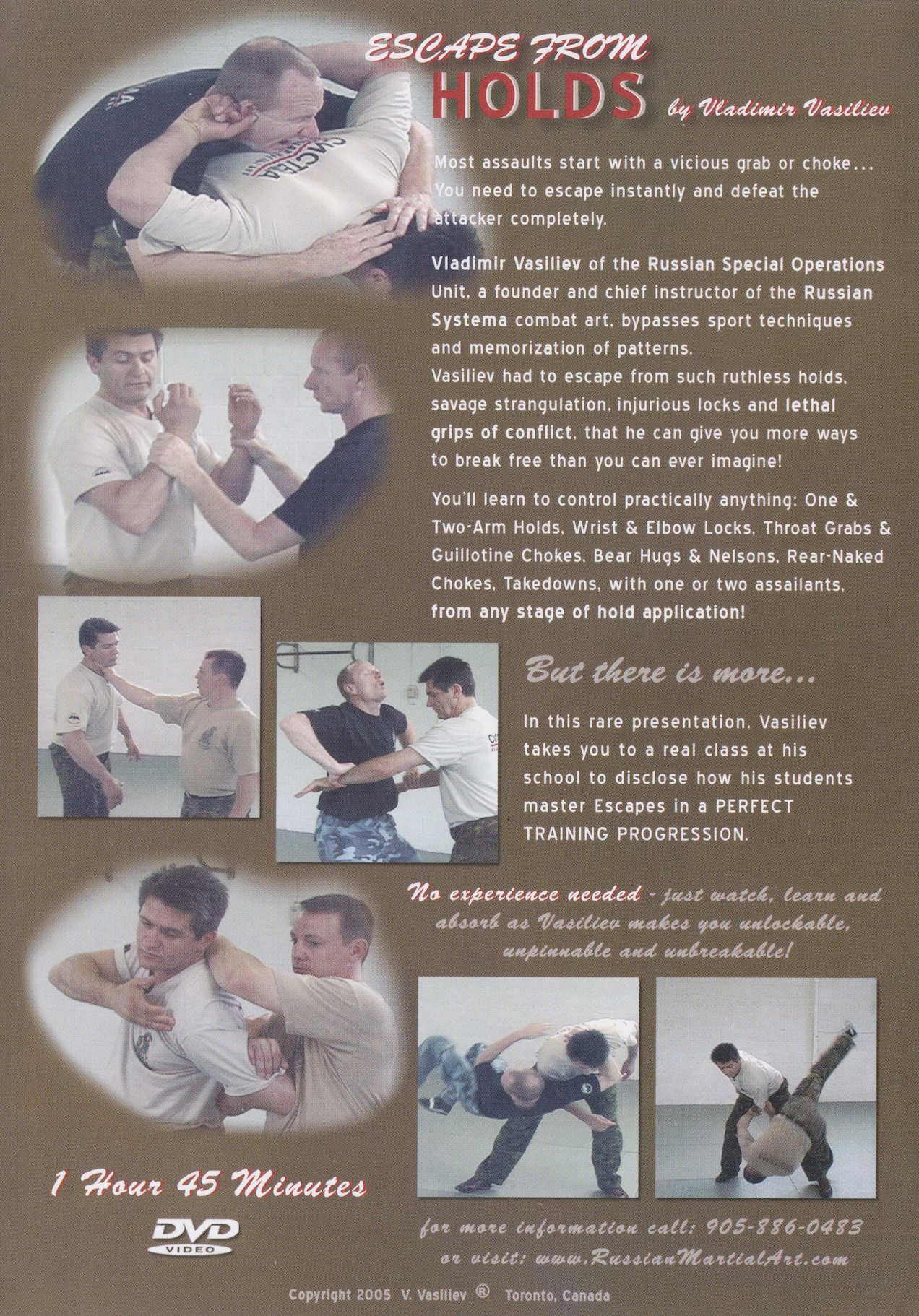 Systema: Escape from Holds DVD with Vladimir Vasiliev