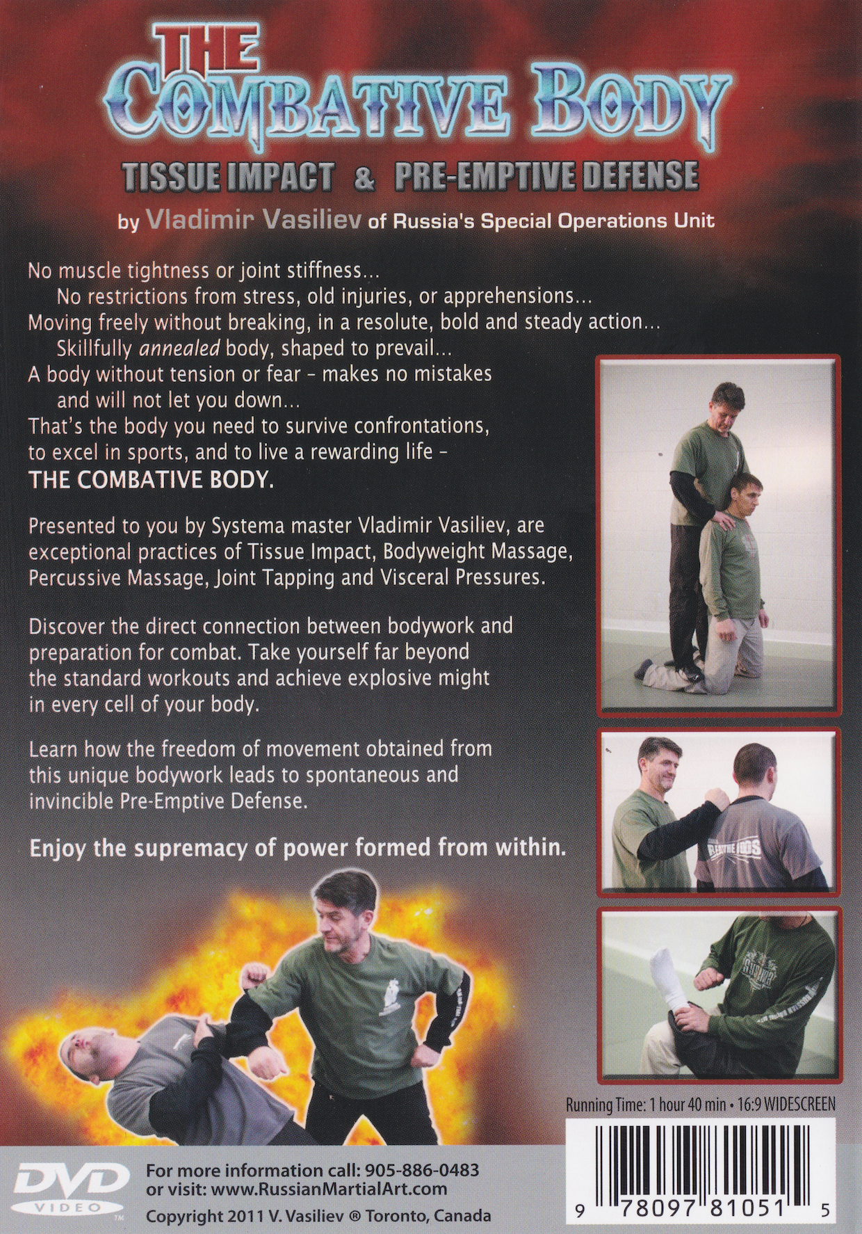 Combative Body: Tissue Impact and Pre-Emptive Defense DVD by Vladimir Vasiliev