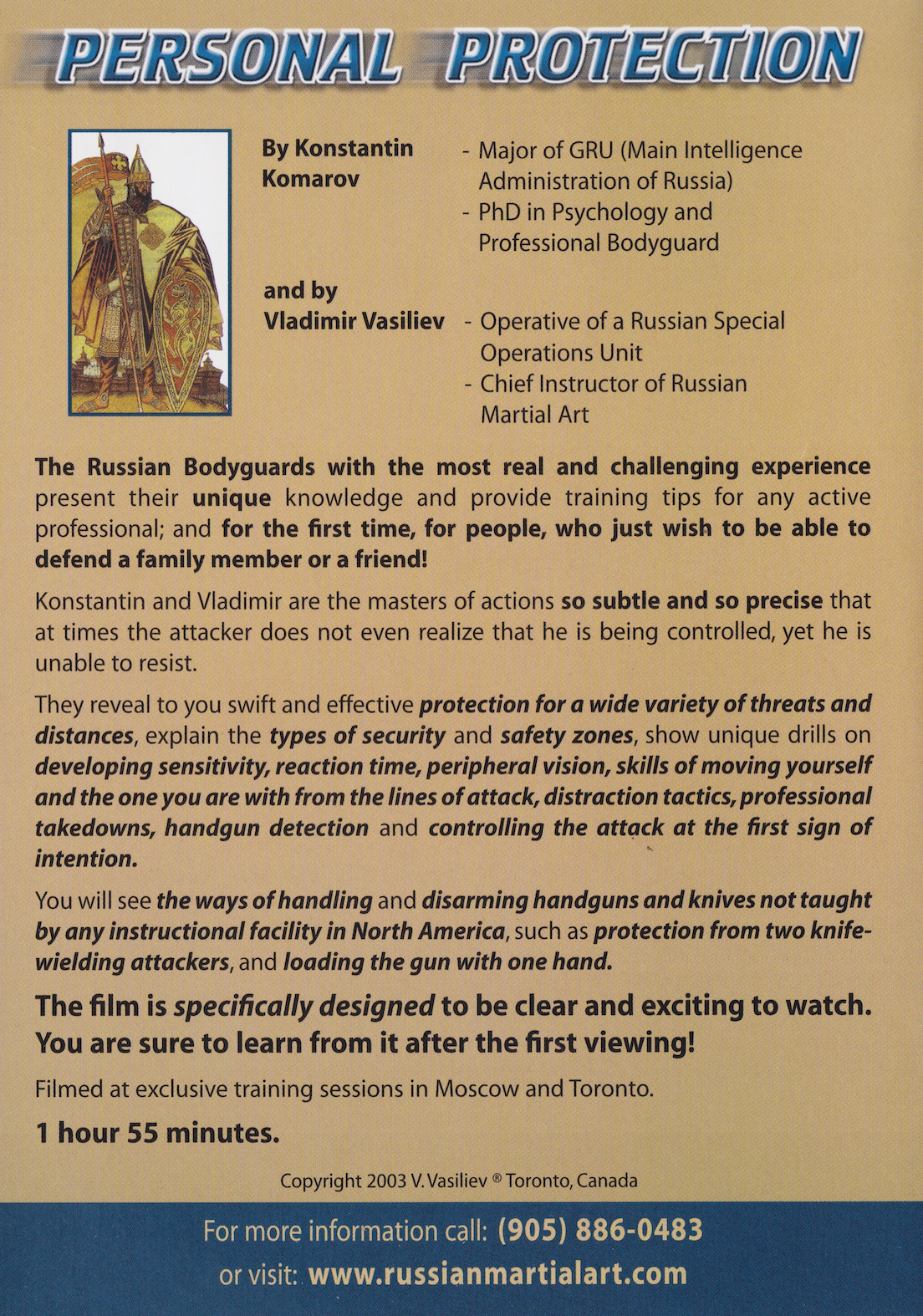 Systema - Personal Protection DVD by Konstantin Komarov & Vladimir Vasiliev