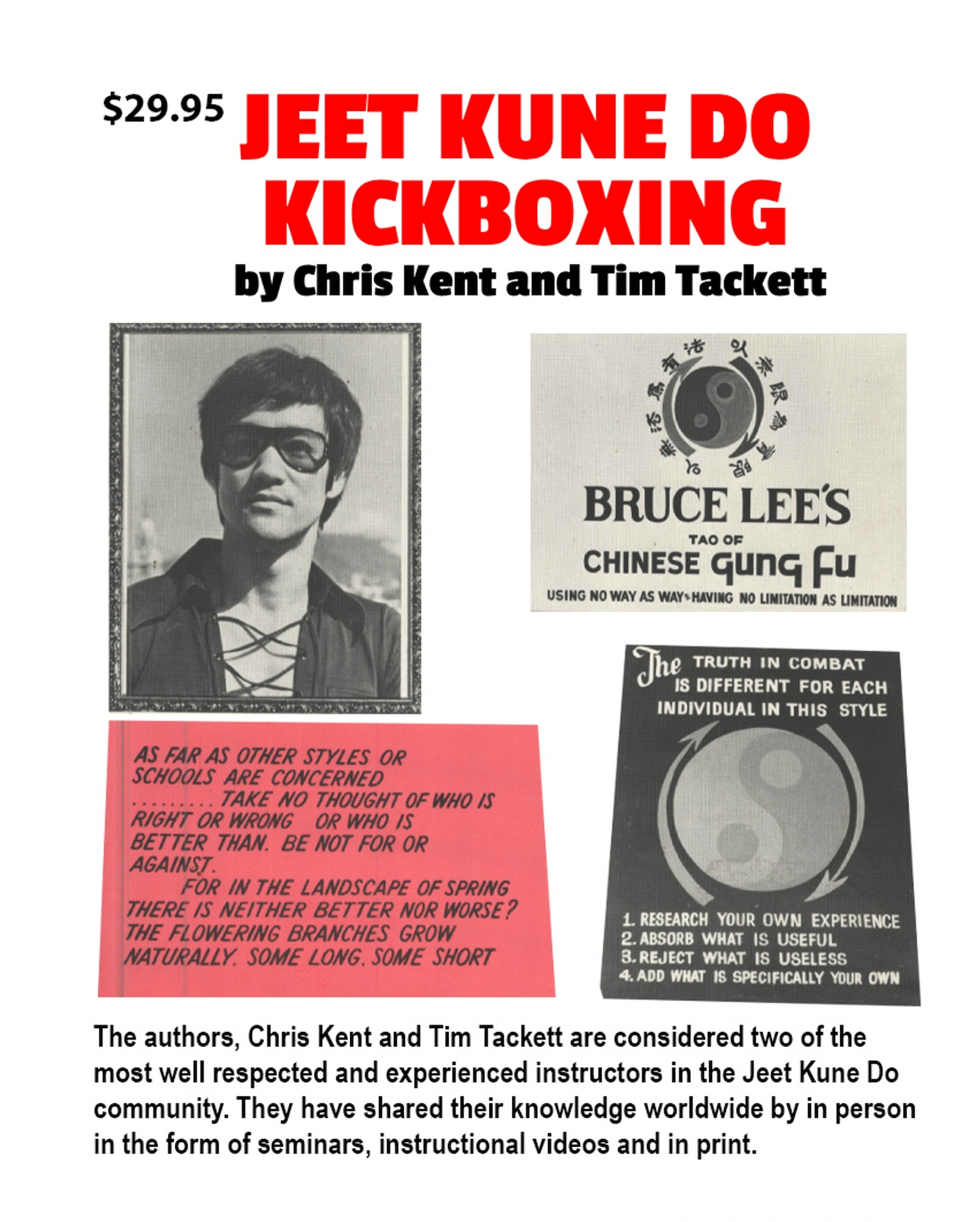 Jeet Kune Do Kickboxing Book by Chris Kent & Tim Tackett